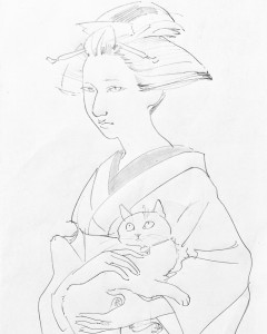 exid125382wid109309 / drawing -日本髪-