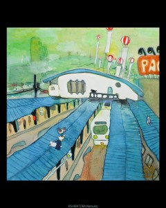 exid124642wid108695 / 青い屋根と猫