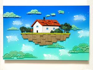 exid137053wid117018 / とぶ家と羊雲 / 夢の工房