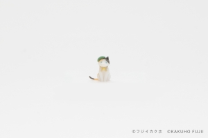 exid47216wid44881 / 粘土ミニチュア5mmシリーズ「おめかし三毛猫」